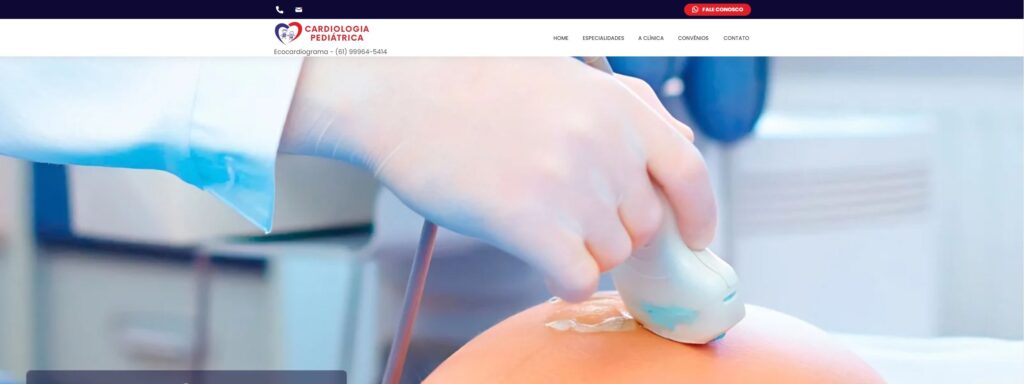 Criação do Site Cardiologia pediatrica - Agência Digital HGX Criação de Sites e Marketing Digital